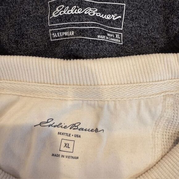 Bundle of 2 Men's Eddie Bauer Waffle Knit Thermal Shirts Size XL - Picture 3 of 4